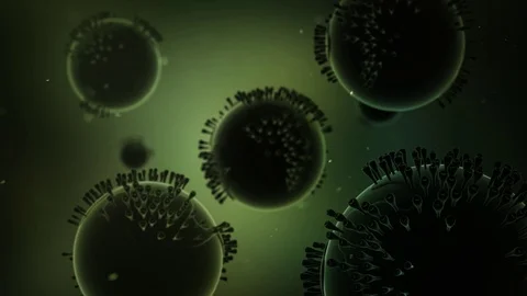 Virus World Minimalistic Animated Camera Travelling Stock Footage 127180927