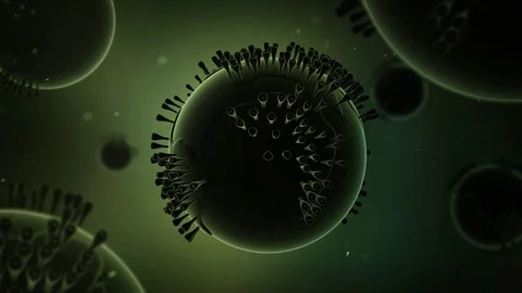 Virus World Minimalistic Animated Looping Stock Footage 127180919