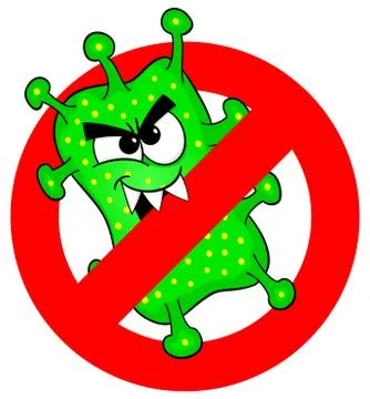 Viruses are not permitted Stock Illustration