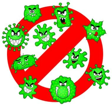 Viruses are not permitted Stock Illustration