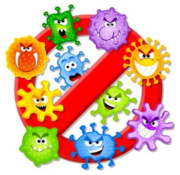 Viruses are not permitted Stock Illustration