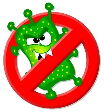 Viruses are not permitted Stock Illustration