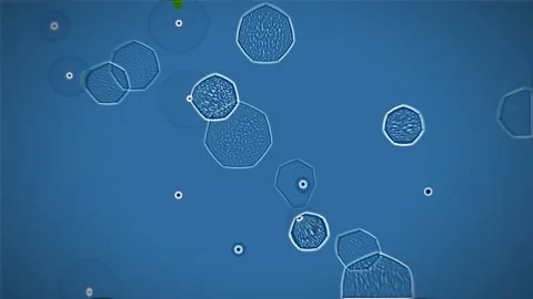 Viruses attack bacteria and cells. Stock Footage 136361750