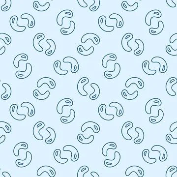 Viruses Bacteria vector Science concept line minimal seamless pattern Illustrazione stock