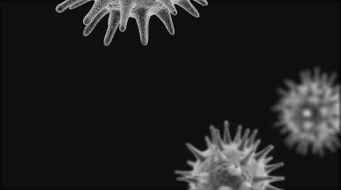 Viruses on black background Stock Footage 10876373