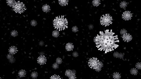 Viruses on Black Stock Footage 98710328