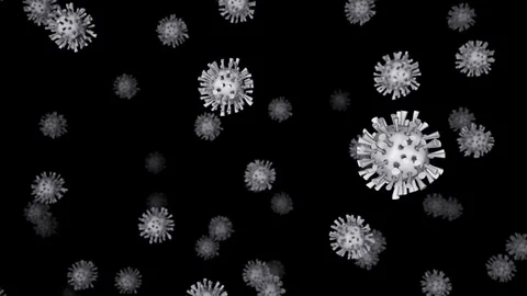 Viruses on Black Stock Footage 98956260