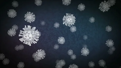 Viruses on a Blue Background Stock Footage 126547661