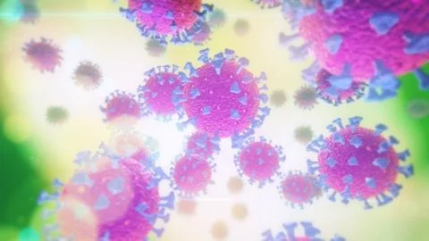 Viruses Distribution On Air Stock Illustration