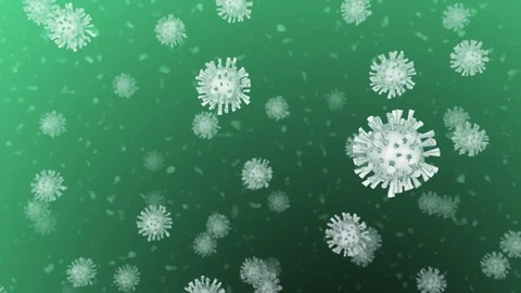 Viruses on a Green Background Stock Footage 98710847