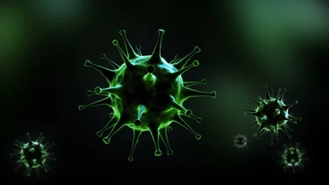 Viruses On The Green Background 動画素材 127621531