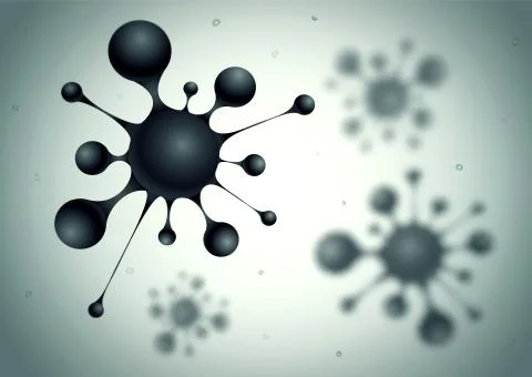 Viruses in macro style Stock Illustration