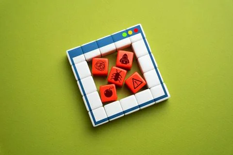 Viruses in the program. Bugs and errors. Backdoor for hackers and malware h.. Foto stock