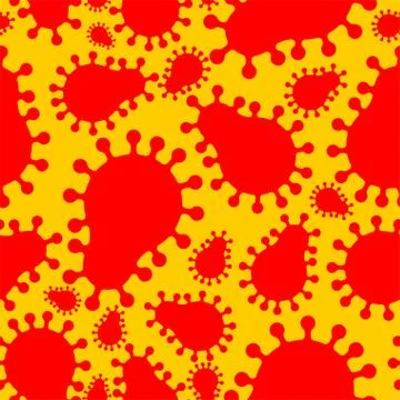 Viruses seamless pattern. Germs ornament. Disease background. Vector illustra Illustrazione stock