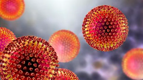 Viruses with surface spikes Stock Illustration