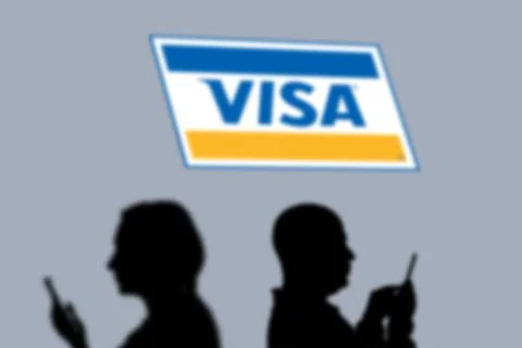 Visa - American multinational financial services corporation Stock Illustration