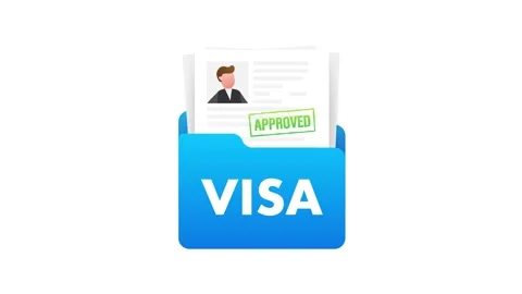 Visa application approval process with green screen option Stock Footage 312300526