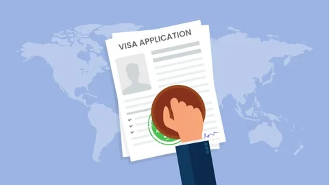 Visa application approved animation Stock Footage 314697750