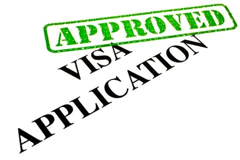 Visa Application Approved Illustrazione stock