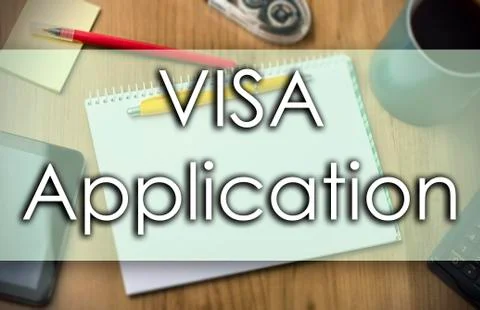 VISA Application -  business concept with text Stock Illustration