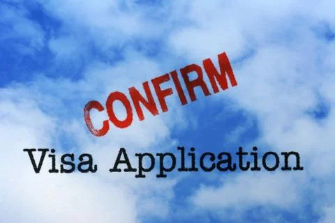 Visa application - confirm Stockillustratie