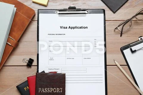 Visa application form for immigration, passports and stationery on ...