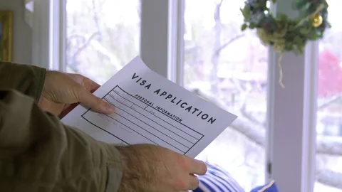 Visa application work visa workvisa 2 Video stock 70739441