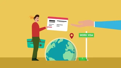 visa approved. work permit | Stock Video | Pond5