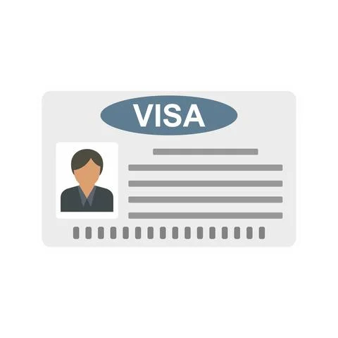 Visa card icon flat isolated vector Stock Illustration