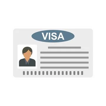 Visa card icon flat isolated Stock Illustration