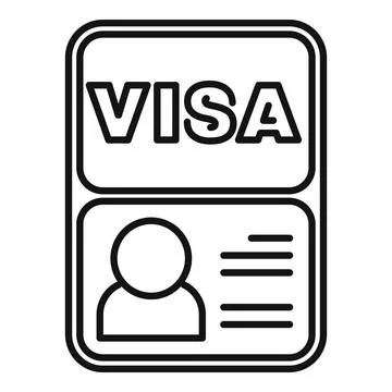 Visa document for business trip allowing entry to foreign country Stock Illustration