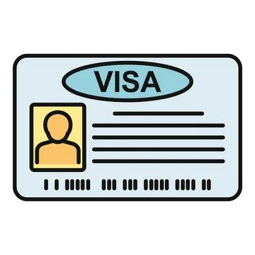 Visa document showing personal identification for travel Stock-Illustration