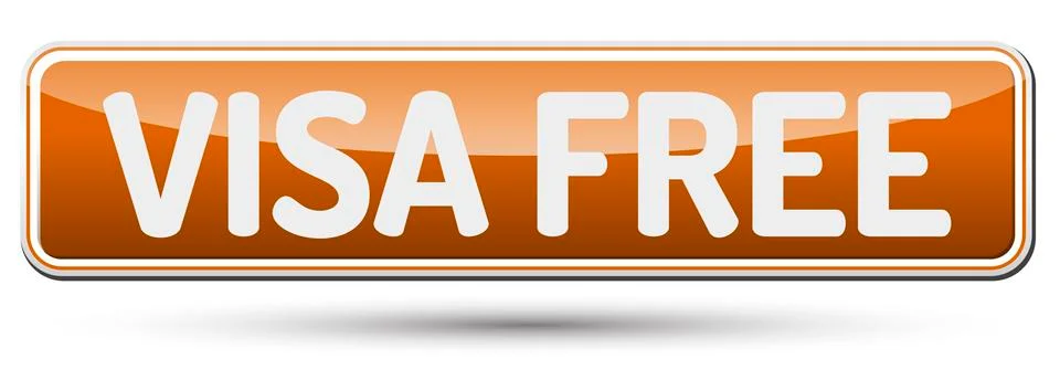 VISA FREE - Abstract beautiful button with text. Stock Illustration