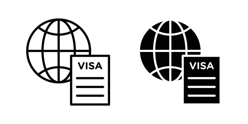 Visa icon vector symbol graphics Illustrazione stock