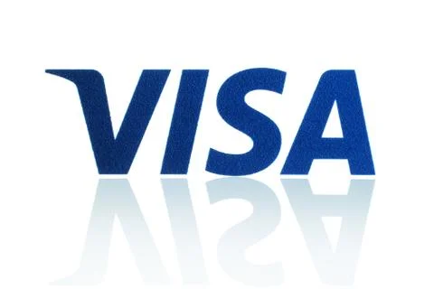 Visa logo printed on white background Stock Photos