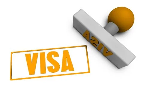 Visa stamp Stock Illustration