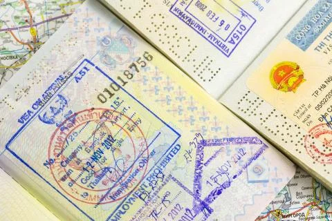 Visa stamp Foto stock