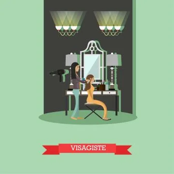 Visagist concept vector illustration in flat style Stock Illustration