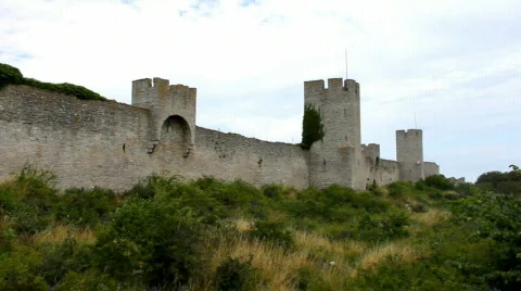 Visby ringwall Stock Footage 491051