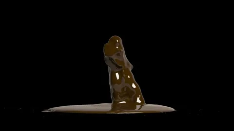 Viscous chocolate dance Stock Footage 340519506