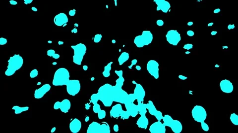 Viscous liquid blobs and droplets splash. Stock Footage 321394703