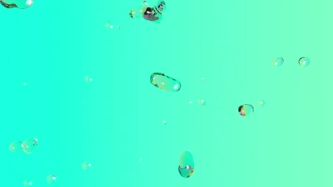 Viscous Transparent Liquid Swirling On Gradient Background Stock Footage 303642711