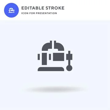 Vise icon vector, filled flat sign, solid pictogram isolated on white, logo i Stock Illustration