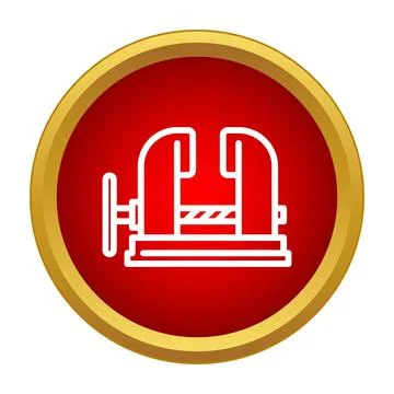 Vise tool icon representing workshop repair equipment Stock Illustration