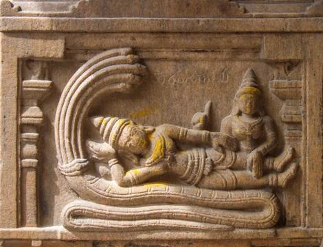 Vishn Carving Foto stock
