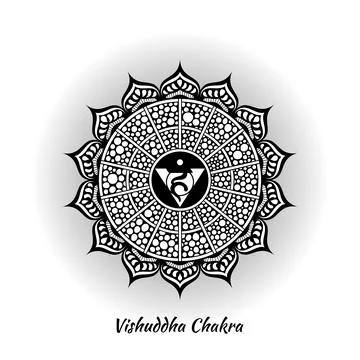 Vishuddha chakra design Stock Illustration