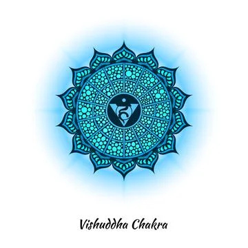 Vishuddha chakra design Stock Illustration