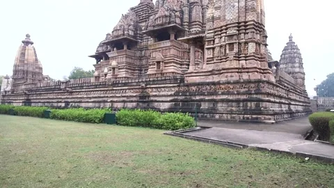 Vishwanath Temple, Western group of monuments, Khajuraho, Madhya Pradesh Stock Footage 186637713