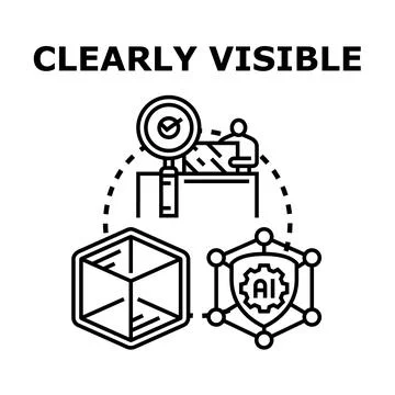 Visibility concept for transparent data analysis and artificial intelligence Stock Illustration