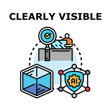 Visibility concept for transparent data analysis and artificial intelligence Stock Illustration